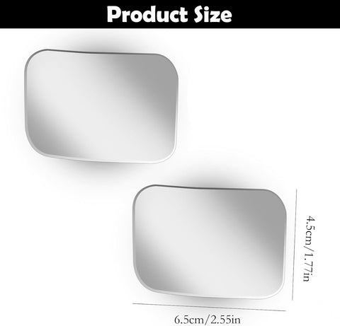 2Pcs Square Car Blind Spot Mirrors – 360° Adjustable Wide Angle Rear View