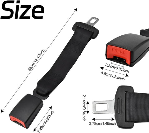 Adjustable Car Parts Set 2 Pcs – 37cm Universal Fit – Black