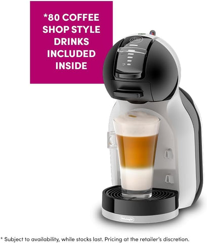 Mini-Me Automatic Coffee Machine by De’Longhi Black & Arctic Grey – Compact Coffee Disc System with 15 Bar Pressure & Eco Mode