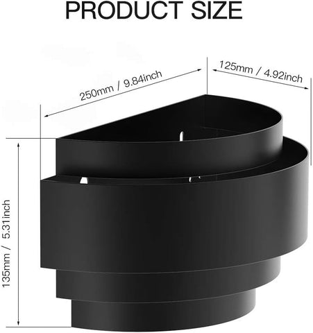 LED Up Down Wall Light Black 7W Warm White