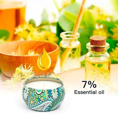 Scented Candles Gift Set for Women, 12pcs Natural Soy Wax Aromatherapy Travel Tin Candles, Long-Lasting Portable Candle Set