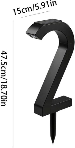 Solar Pathway Lights Outdoor Number 2 Shape Spotlight Stake Lighting Lamp