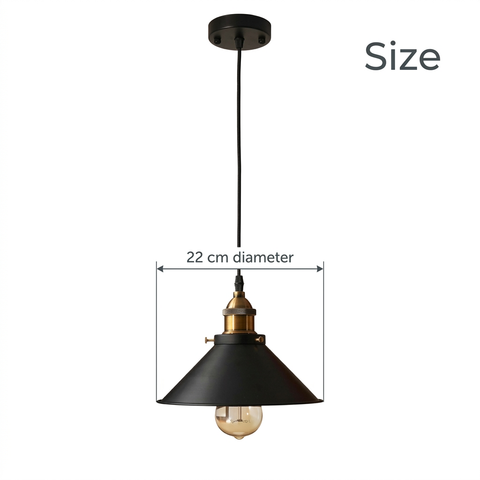 Bronze Table Lamp with Black Lampshade, 22 cm E27 Light Fitting Set, Elegant Decorative Lighting for Bedroom, Living Room & Bedside Tables