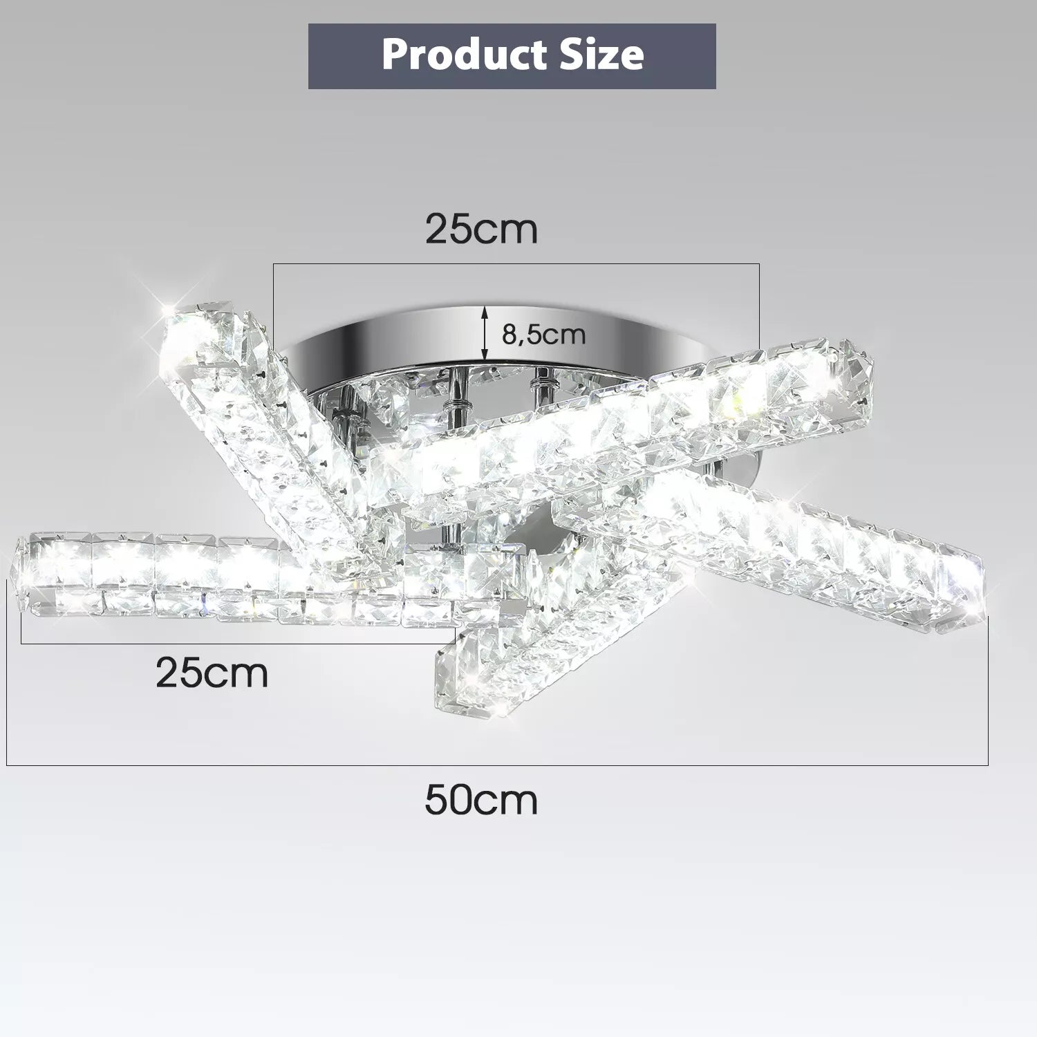 LED Crystal Ceiling Light – Modern Minimalist Lamp