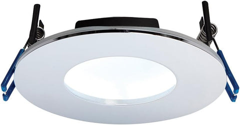 Saxby Orbitalplus 9W Chrome Die Cast Aluminium IP65 Cool White Recessed anti Glare Fire Rated LED Downlight