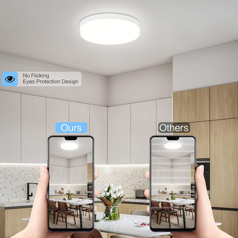 Flush mount 18W LED kitchen light for a clean, modern look


