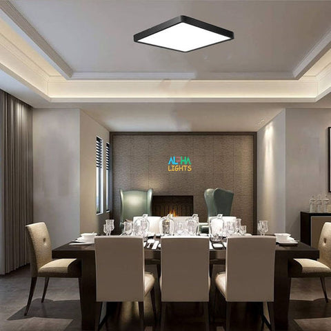 Slim design 36W LED square ceiling light for modern interiors

