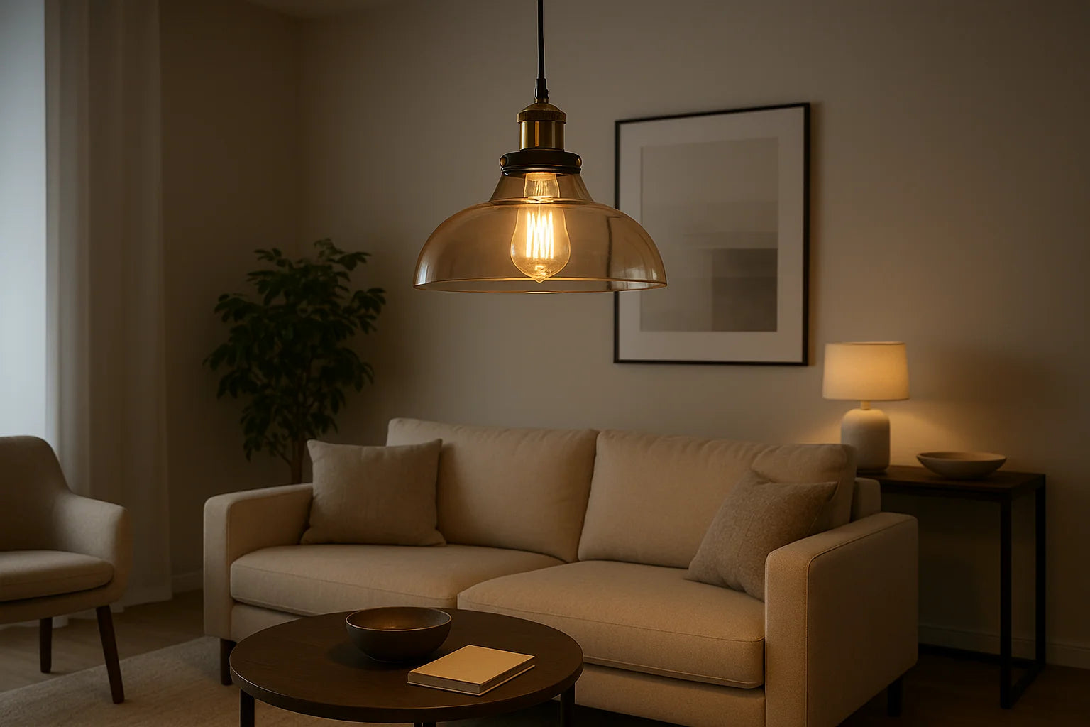 Industrial Glass Chandelier Pendant Light – Hat-Shaped