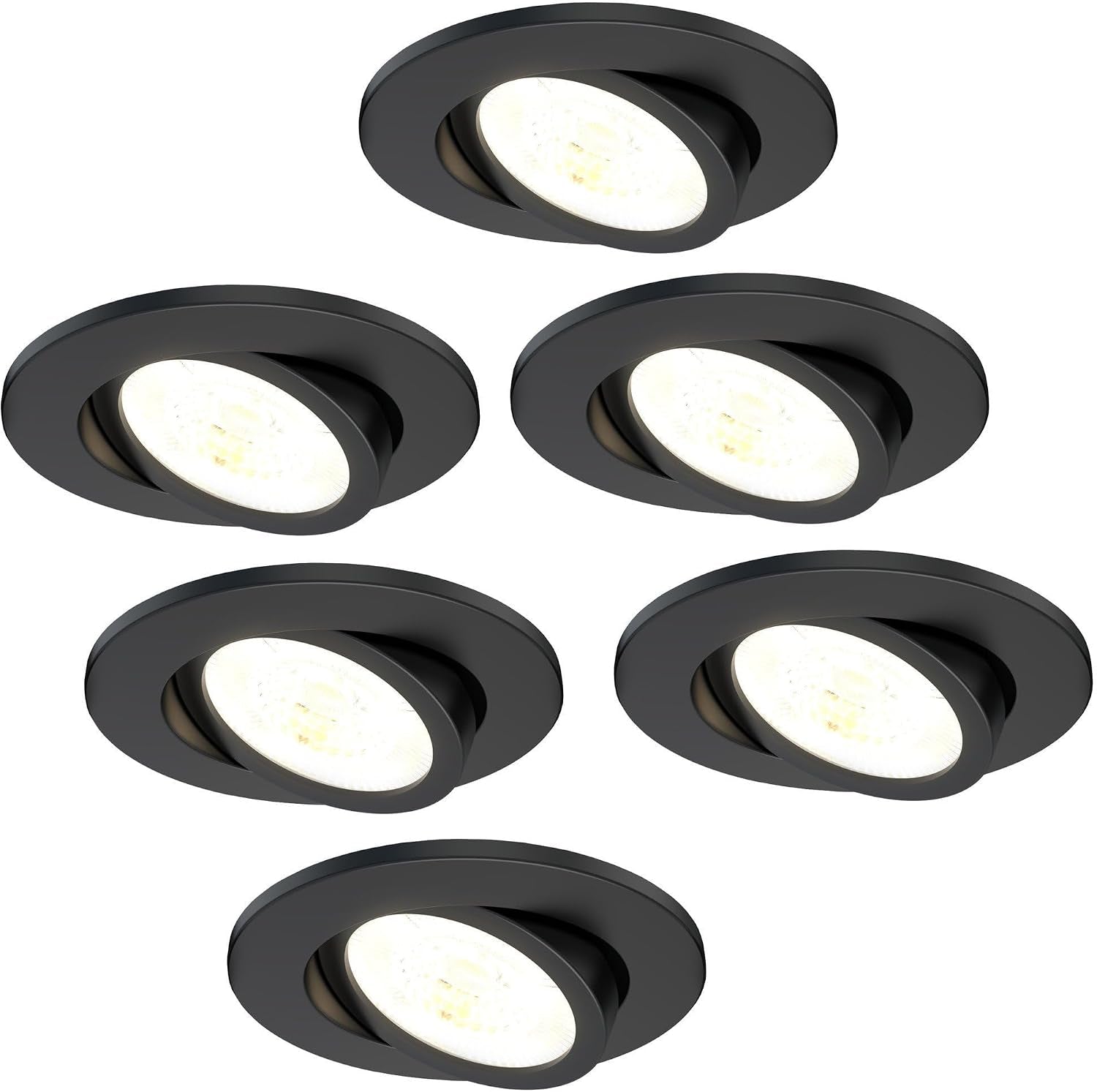6-Pack LED Downlight White 5W CCT Waterproof IP65 Dimmable | Cutout Size Ø75Mm; Waterproof for Bathroom Shower Zone and Damp Indoor Areas