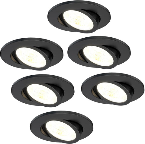 6-Pack LED Downlight White 5W CCT Waterproof IP65 Dimmable | Cutout Size Ø75Mm; Waterproof for Bathroom Shower Zone and Damp Indoor Areas