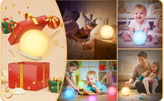LED touch control night light for kids with 8 RGB colors

