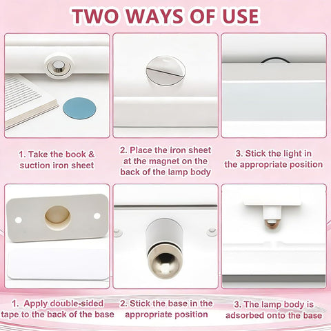 Makeup Mirror Lights,4000Mah Battery Touch Make up Vanity Light Adjustable 3 Colors Brightness,Screw-Free Stick on Lighted for Makeup Vanity Bathroom Mirror (White)