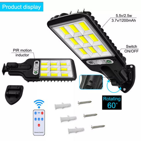 Outdoor solar wall lamp with motion detection

