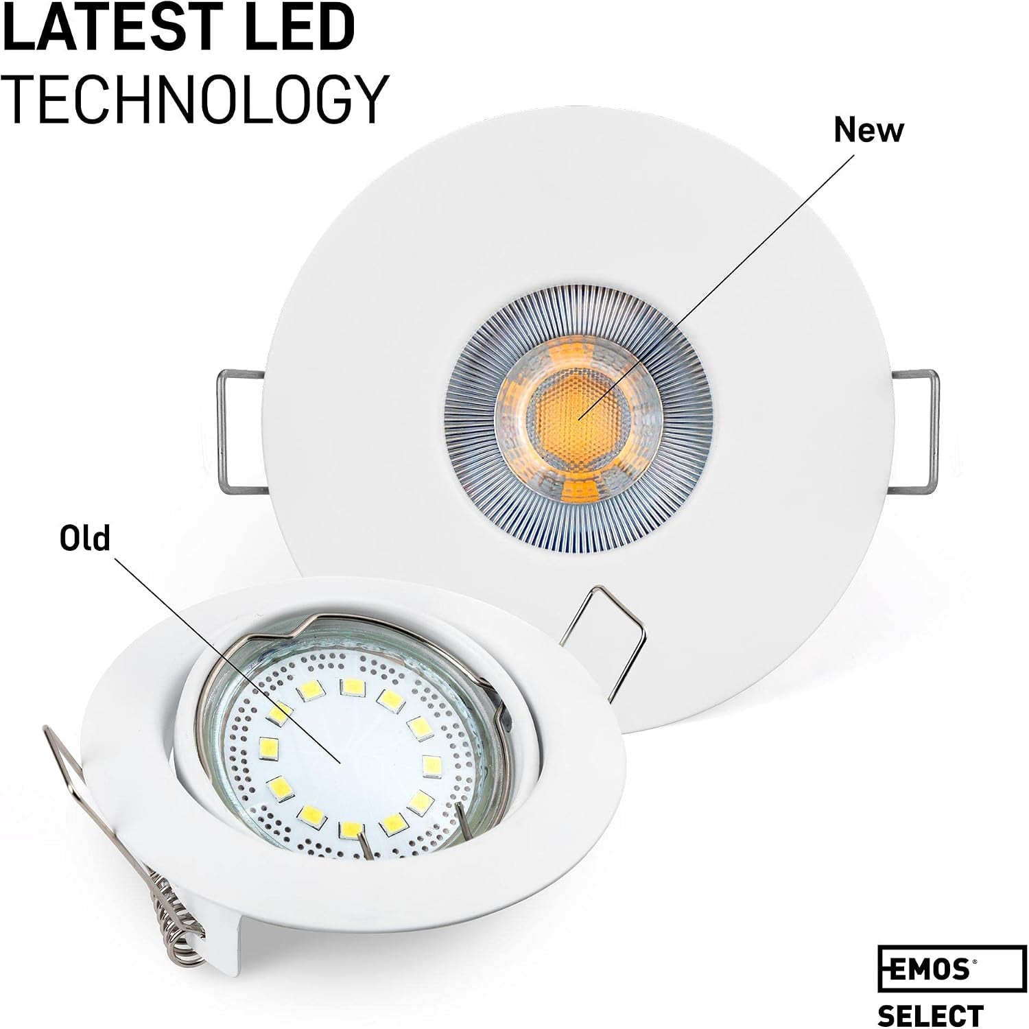 Bathroom Spot Lights Ceiling LED Waterproof IP44 | Spotlight 5W, 370Lm, 3000K Warm White, 220-240V Powered | Pack of 12 Recessed LED Downlights Ceiling for Outdoor Hallway, Soffit Etc., White