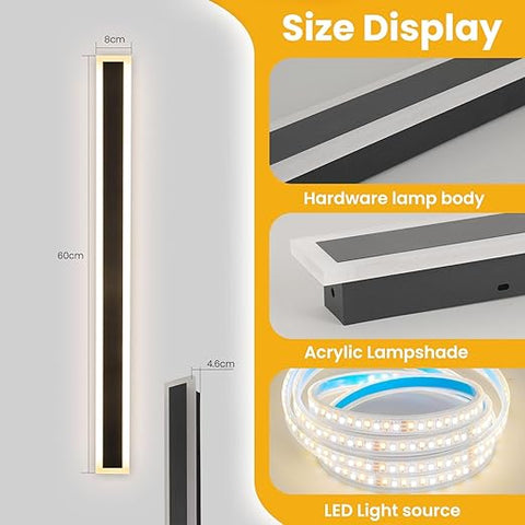 LED light fixture above outdoor storefront entrance

