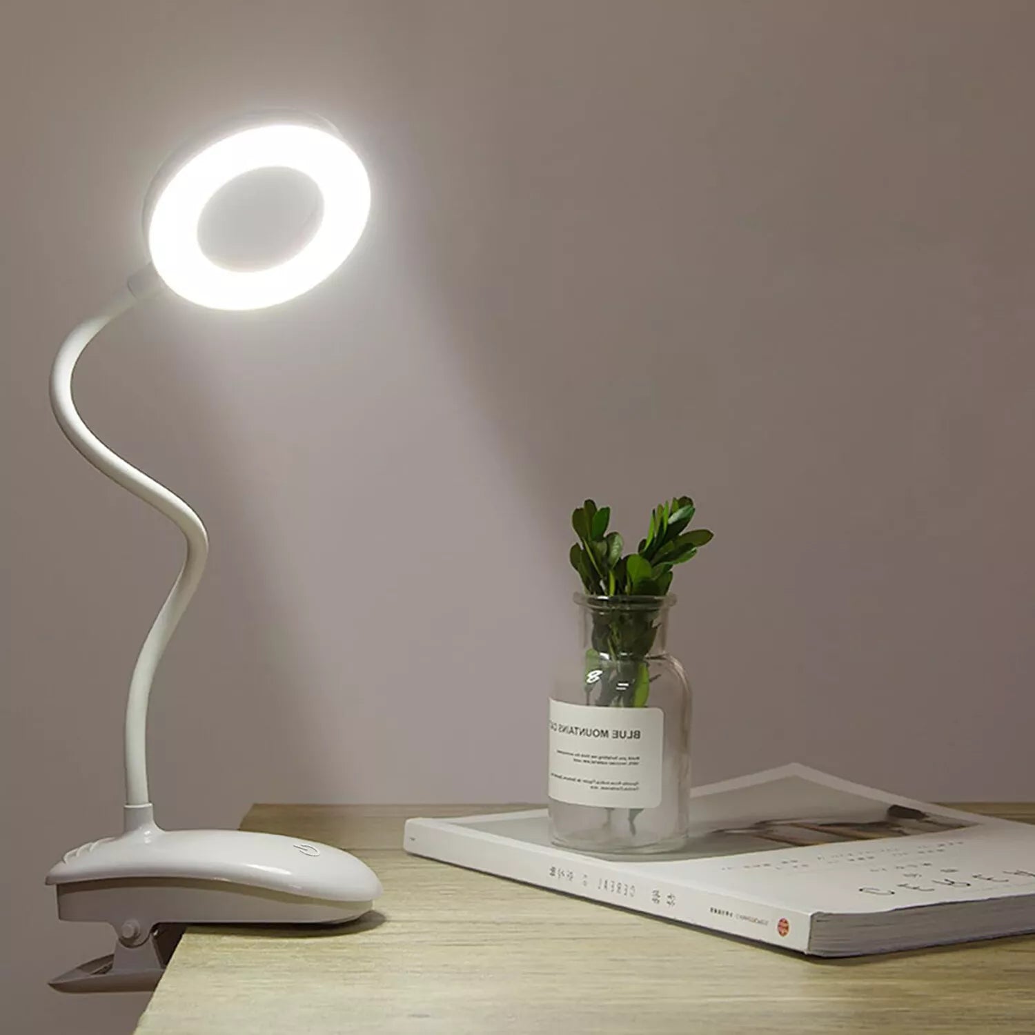 LED Rechargeable Clip-On Desk Light – USB Reading Lamp
