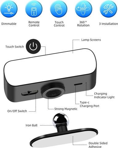 Battery Operated Wall Sconces Set of 2, Rechargeable LED Wall Mounted Light with Remote Control, Stick On Magnetic Wall Lights for Bedroom, 3 Modes Dimmable Bedside Reading Wall Lamps for Bedroom