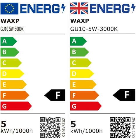 GU10 LED Spot Light Bulbs 5W Warm White 3000K 10 Pack