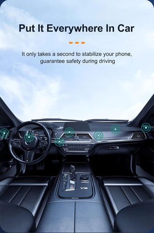 GRILLIN 360° Magnetic Car Phone Holder Dashboard Mount for iPhone Samsung Xiaomi Huawei (2 Pack)