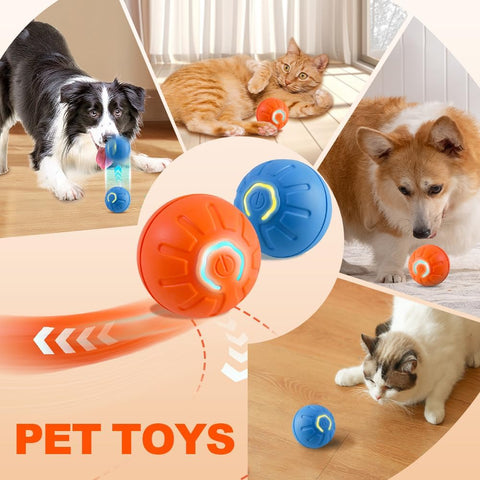 Interactive Automatic Rolling Pet Ball with LED Light