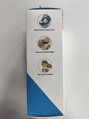 Kitchen Mama Electric Can Opener – Hands-Free Automatic, Smooth Edge, Battery Operated, One-Touch Button, Food-Safe – Sky Blue