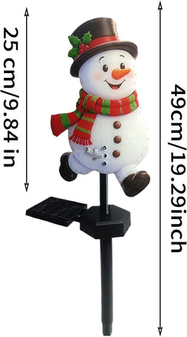 Solar Christmas Lights - 2-Piece Waterproof Outdoor Garden Stake, Warm