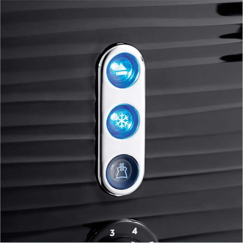 Inspire 4 Slice Toaster 1800W Black High Gloss, Extra Wide Slots, 6 Browning Levels, Lift & Look, Reheat, Frozen & Cancel Functions