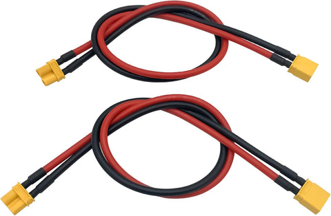 2pcs Amass XT30 U-F/M Male to Female Plug Extension Cable Lead Silicone Wire 16AWG Lithium Battery Plug Connector