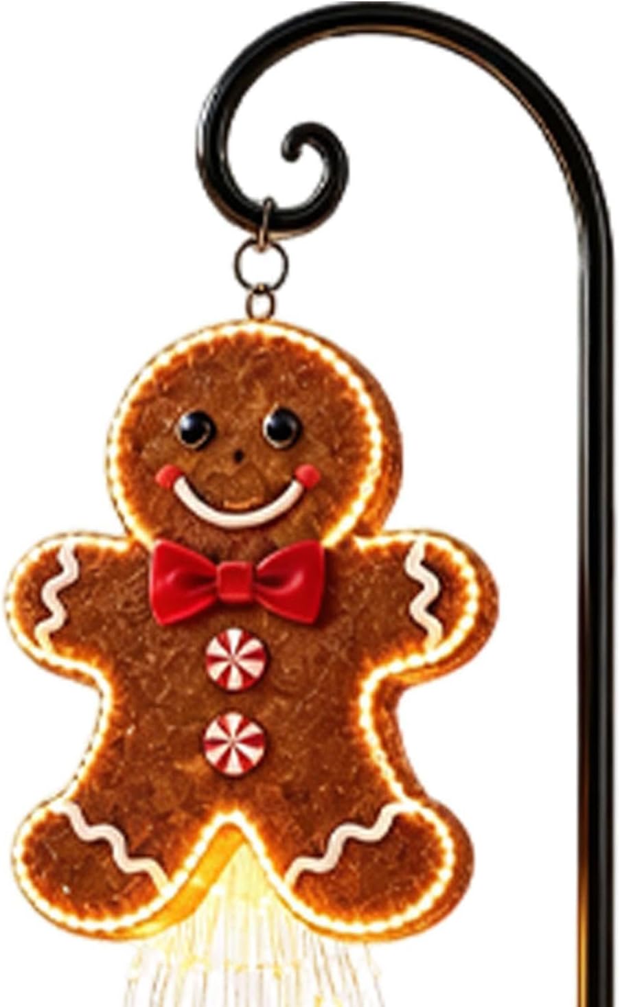 Christmas Solar Stake Lights Gingerbread Man Pathway Lighting