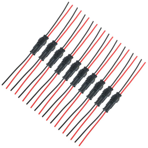 GTIWUNG 10 Kit 2 Pin Way Car Waterproof Electrical Connector Plug with Wire, Automotive Wire Connectors, Car Plug Socket Kit with Wire, Insulated and Sealed, 1.5mm Series Terminal Connector