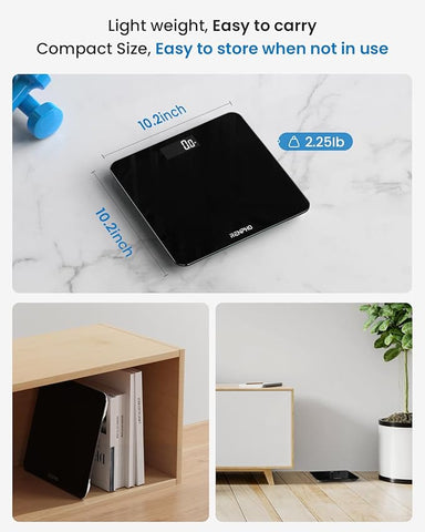 Core 1S Digital Bathroom Scales – High Precision Body Weight Scale with LED Display, Step-On, Accurate Measurements in Kg/Lb/Stone