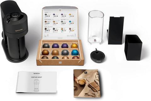 Vertuo Next Coffee Machine by De'Longhi – 6 Cup Sizes, 30+ Coffee Varieties, Capsule Set Included, Matte Black
