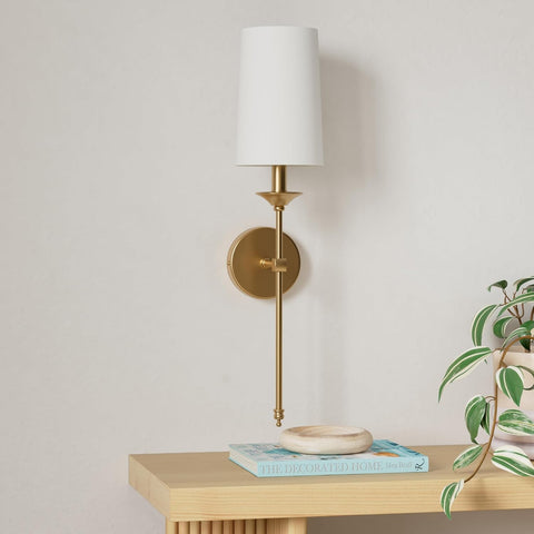 Battery Operated Wall Sconce Set of Two,Modern with Remote Control Dimmable Wall Lighting Indoor