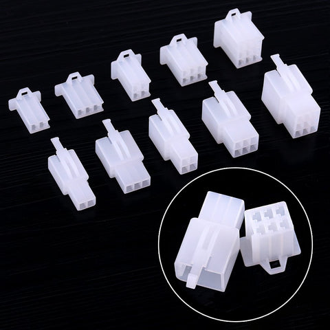 Glarks 580Pcs 2.8mm Pitch 2 3 4 6 9 Pin Wire Connectors Housing Terminal, Male & Female Plug Housing and Pin Header Crimp Wire Terminals Connector Assortment Kit for Motorcycle, Bike, Car, Boats