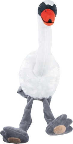 Plush Squeaky Swan Dog Toy with Long Legs