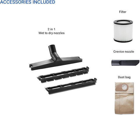 Nilfisk Buddy II 12L Wet and Dry Vacuum Cleaner