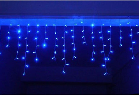 Safe Voltage Blue 400 LED Icicle Christmas Fairy Lights 10M – 80 Drops, 8 Modes, Memory & 8-Hour Timer - Turn Your Home Into a Blue Christmas Glow