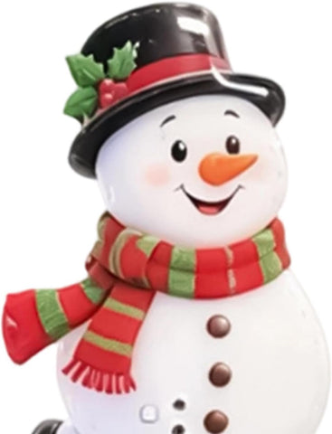 Solar Christmas Snowman Pathway Lights 2-Piece Winter Decor Snowman LED