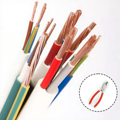 Cable Cutter Tool,6 Inch Wire Cutters Heavy Duty,Large High Leverage Cutter Tool,Electricians Tools,with Anti-Slip Handle,for Aluminum Copper Wire Communications Electric Cables Cutting and Stripping