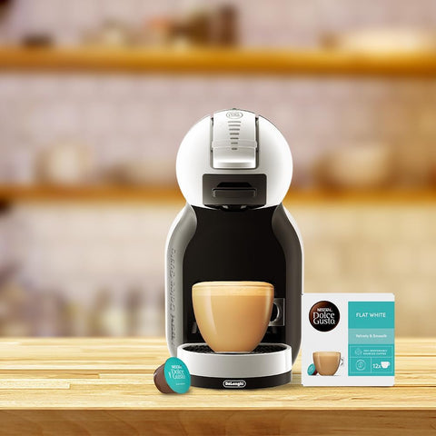 DeLonghi Nescafe Dolce Gusto Mini Me Automatic Pod Coffee Machine – 0.8L, 1500W, White & Black