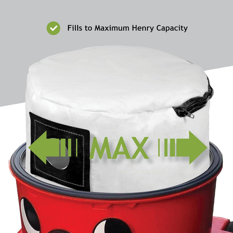 Reusable Zip Cloth Dust Bag for Numatic Vacuums