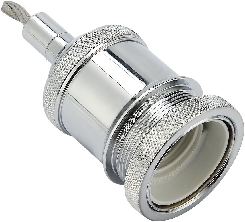 Metallic fitting with textured surface on a white background