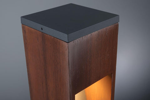 Paulmann 94678 LED outdoor luminaire bollard light Trabia IP44 600mm rectangular incl. 1x3.5 watt outdoor wood 3000K GU10