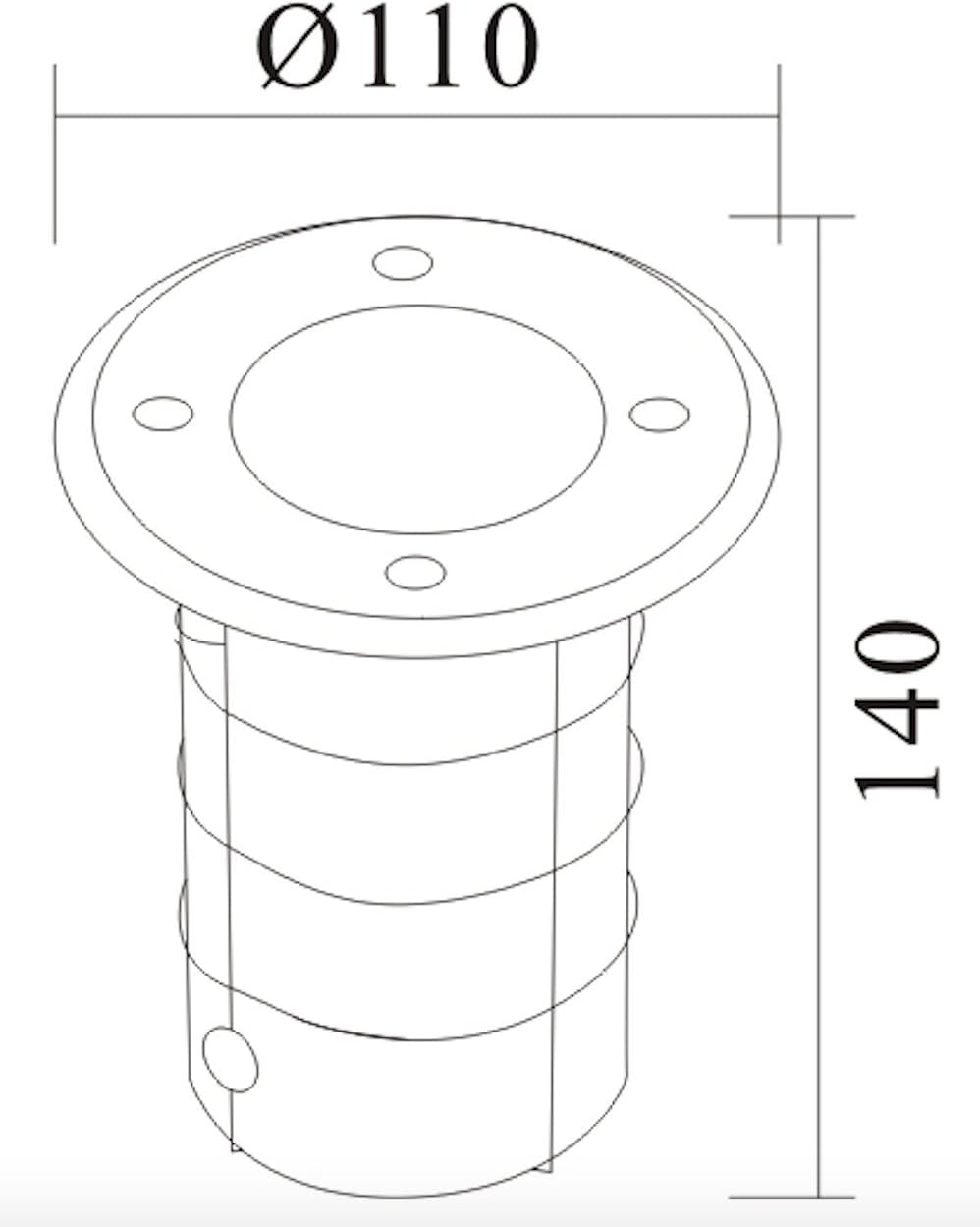 UKEW GU10 Ground Light IP67 316 Stainless Steel Round Uplighter