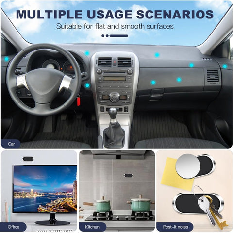 AXFEE Silver Magnetic Car Phone Holder – 8 Strong Magnets, 360° Rotation