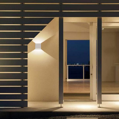 Modern LED Up Down Wall Light 6W Warm White 2 Pack