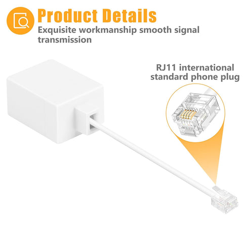 RJ11 to BT Phone Adapter Converter 2 Pack