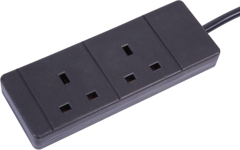 PRO ELEC 2 Socket Extension Lead 10m Black