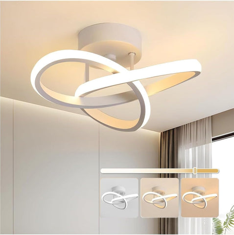 LED Ceiling Lights Dimmable, 3 Colour Temperatures, Black Flower Shape Modern Ceiling Light Fixture LED for Hallway Aisle Entrance Bedroom Kitchen Living Room