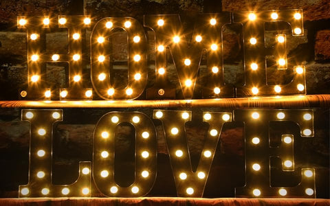 Black Alphabet Marquee Letters LED 26 Alphabet Light Up Letters with Diamond Bulb Battery Powered Led Letter for Wedding Birthday Christmas Home Bar Decoration Party Night Light (Black Letter M)